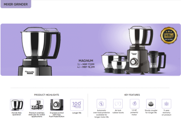 Butterfly Magnum Mixer Grinder