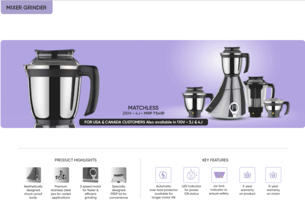Butterfly Matchless Mixer Grinder