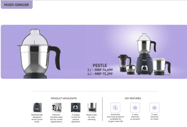 Butterfly Pestle Mixer Grinder
