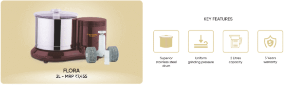 Butterfly Table Top  Flora Wet Grinder