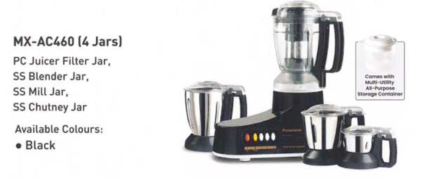 Panasonic Mixer Grinder MX -AC 460Black