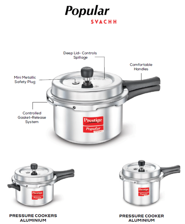 Prestige Popular Svachh Aluminium Pressure Cooker
